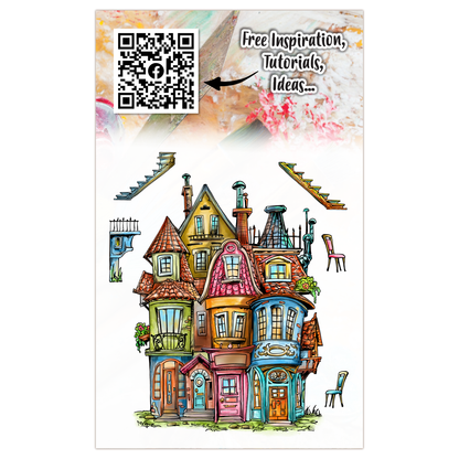 #TP-1306 - A6 Stamp Set - Miniature Mansions