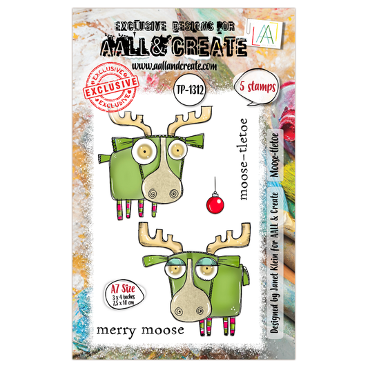 #TP-1312 - A7 Stamp Set - Moose-tletoe