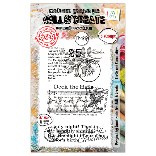 #TP-1319 - A7 Stamp Set - Carols and Cancellations
