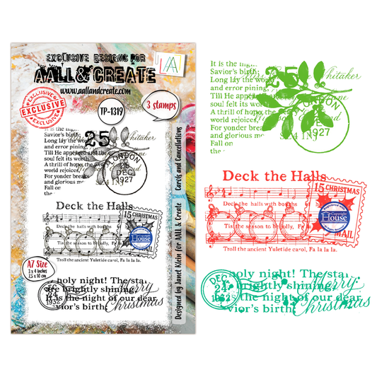 TP-1319 - A7 Stamp Set - Carols and Cancellations