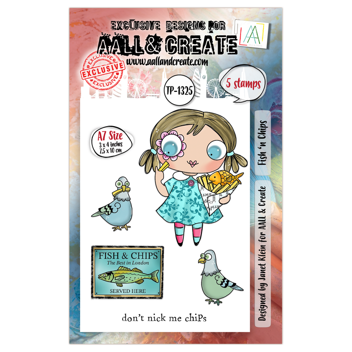 AALL and Create - A7 Stamp Set - Fish ‘n Chips main image 1