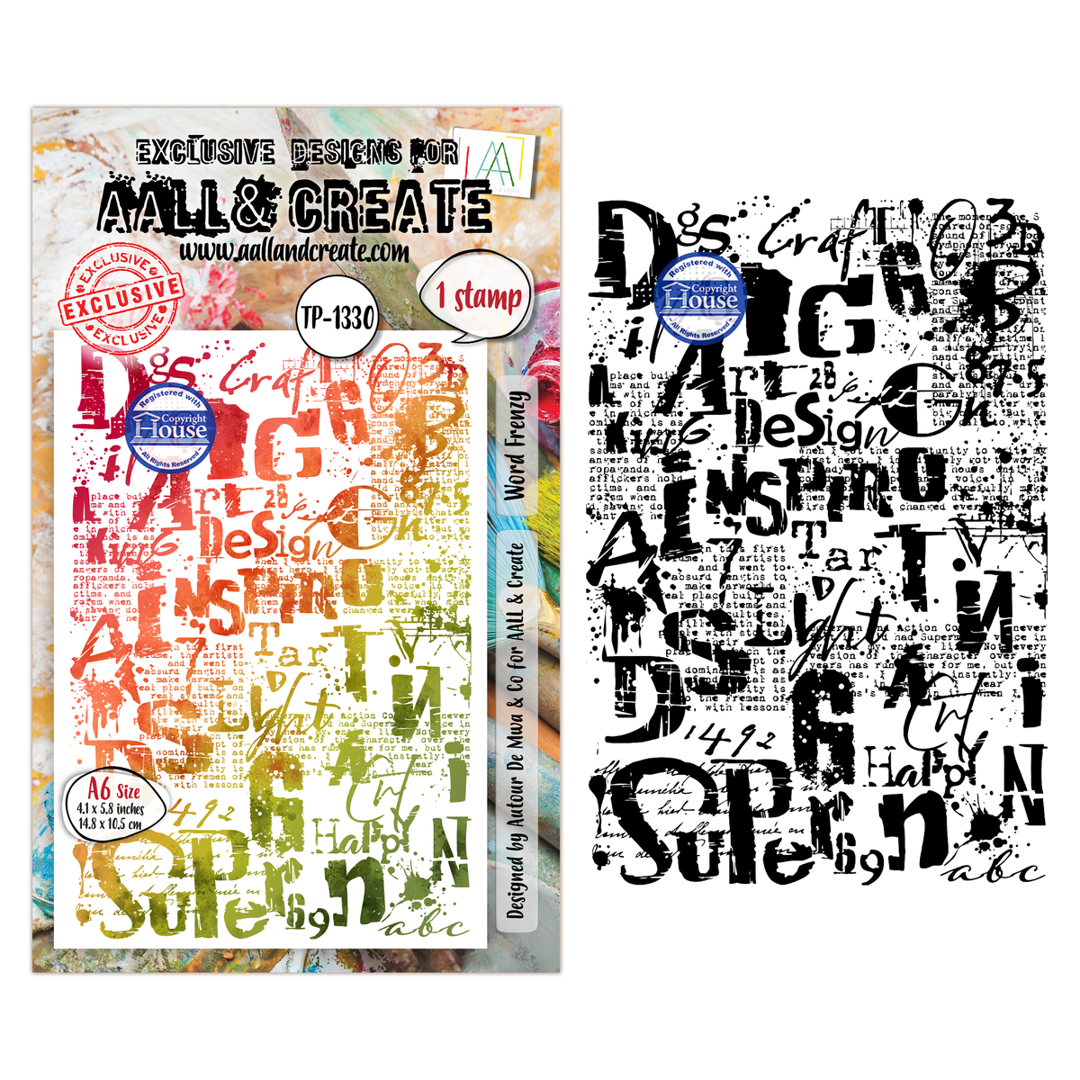 TP-1330 - A6 Stamp Set - Word Frenzy