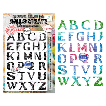 TP-1332 - A5 Stamp Set - Scribble Splash