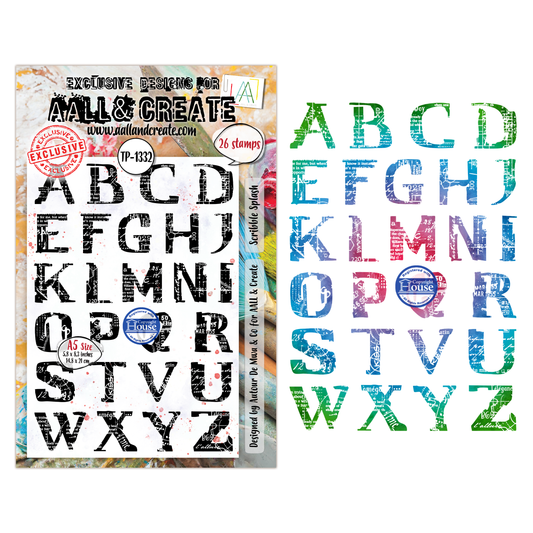 TP-1332 - A5 Stamp Set - Scribble Splash