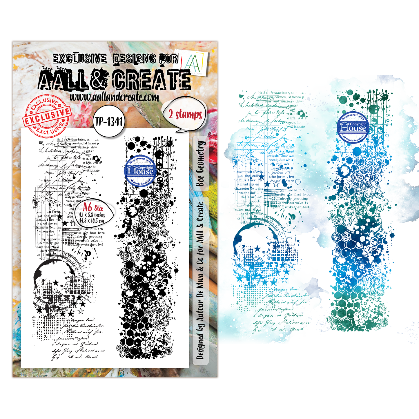 TP-1341 - A6 Stamp Sets - Bee Geometry
