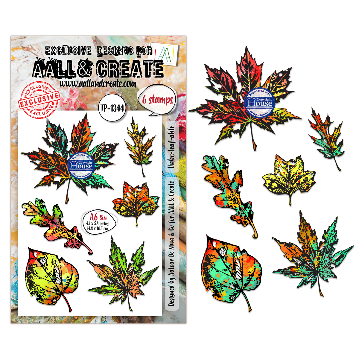TP-1344 - A6 Stamp Set - Unbe-leaf-able