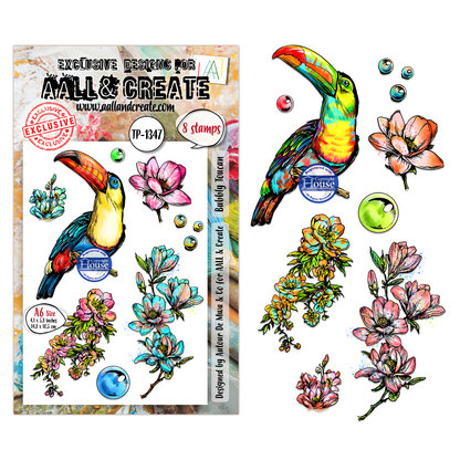TP-1347 - A6 Stamp Set - Bubbly Toucan