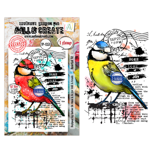 TP-1351 - A7 Stamp Set - Hearted Tit