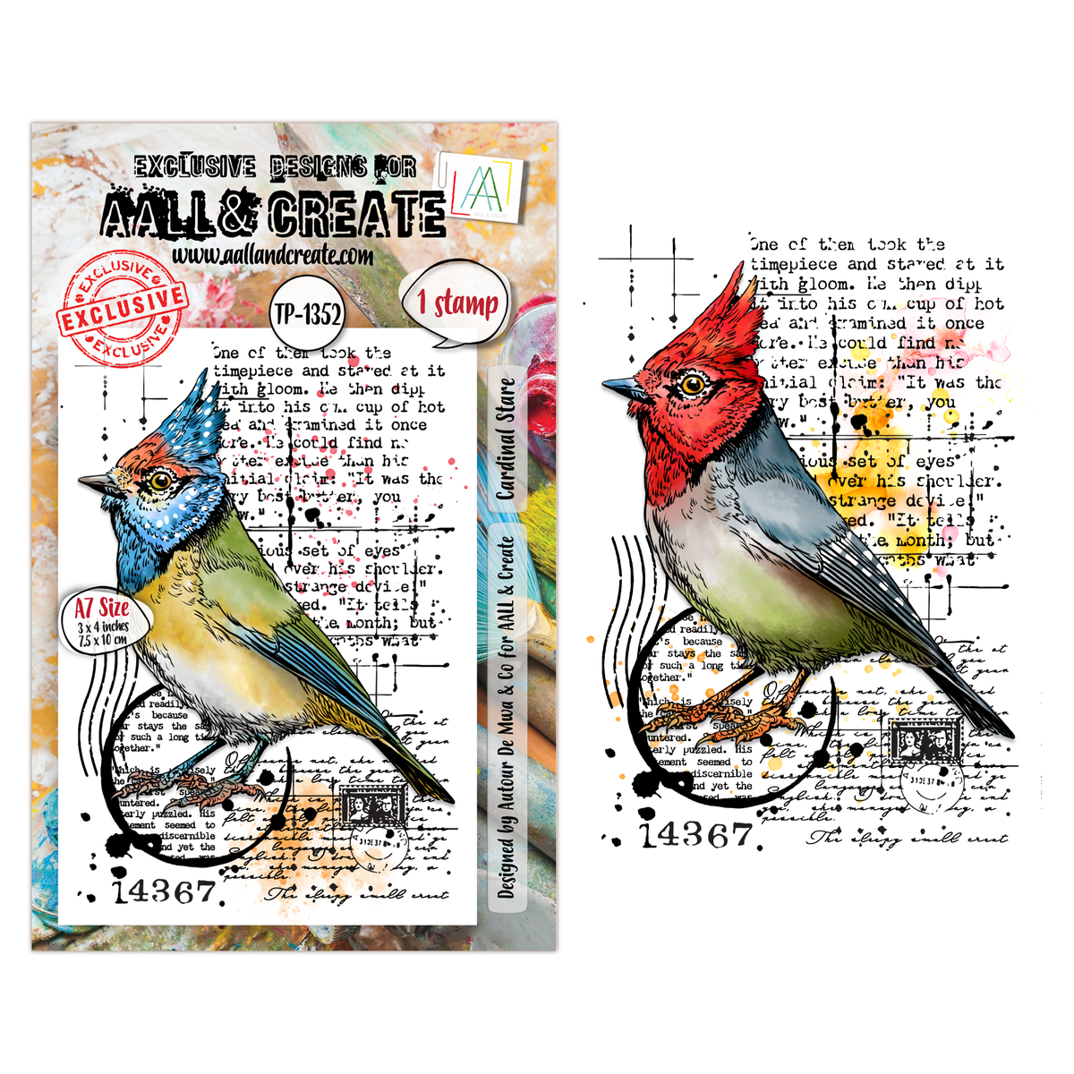 TP-1352 - A7 Stamp Set - Cardinal Stare