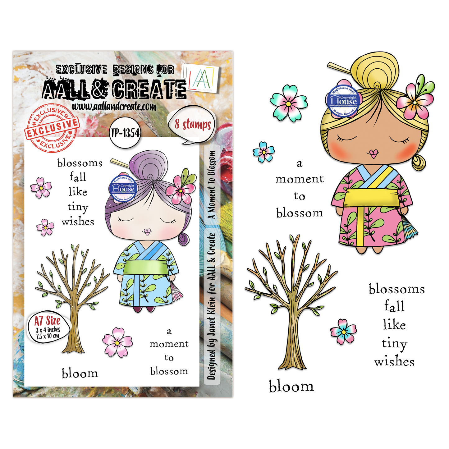 TP-1354 - A7 Stamp Sets - A Moment To Blossom