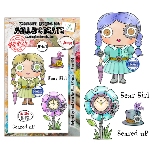 TP-1371 - A7 Stamp Sets - Gear Girl