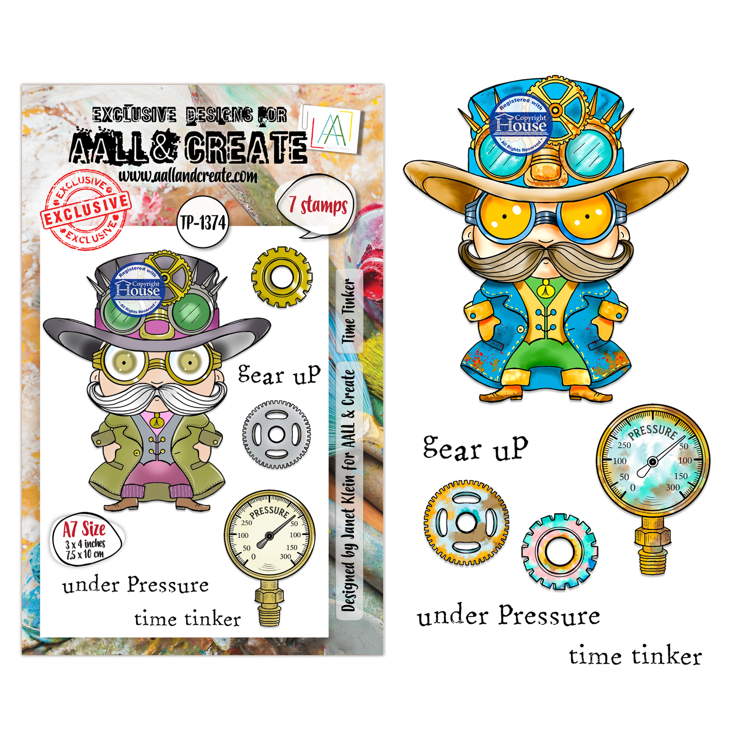 TP-1374 - A7 Stamp Sets - Time Tinker