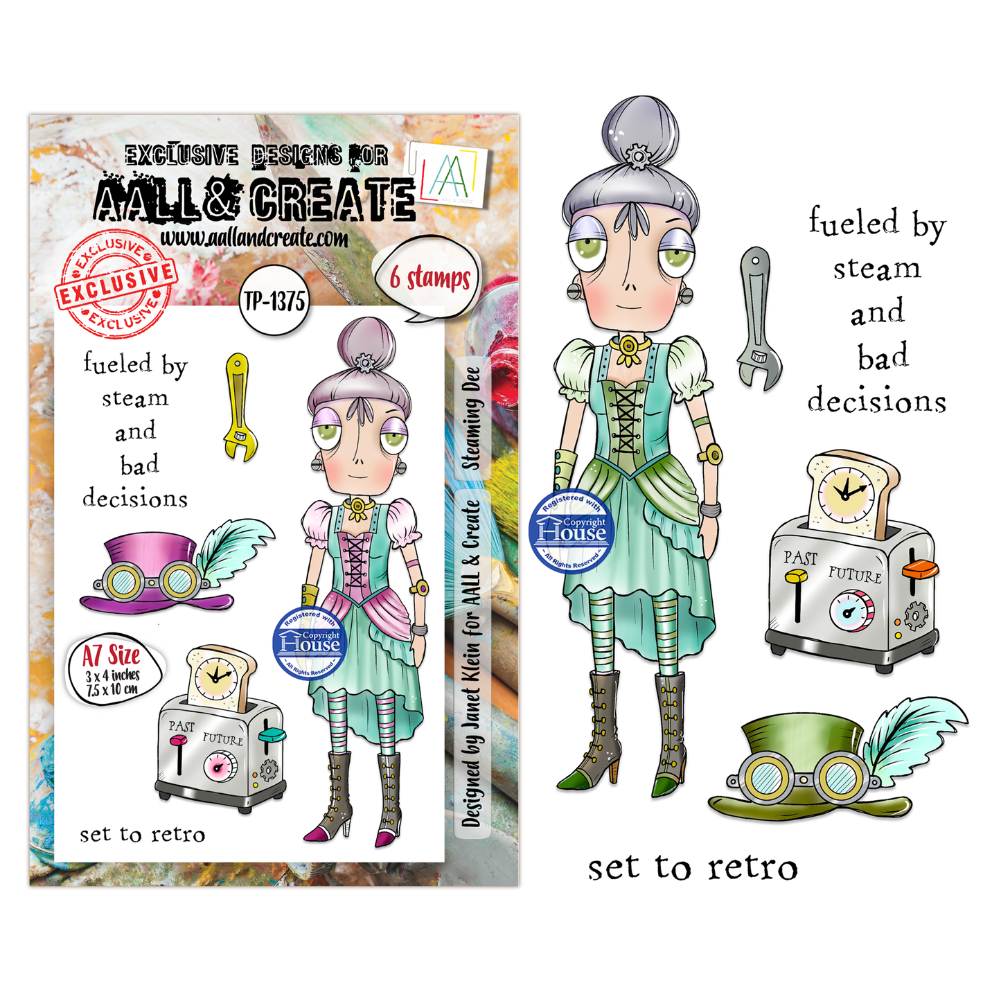 TP-1375 - A7 Stamp Sets - Steaming Dee