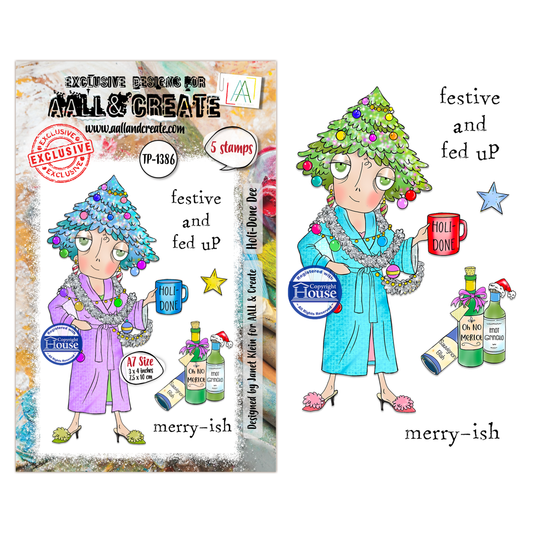 TP-1386 - A7 Stamp Set - Holi-Done Dee