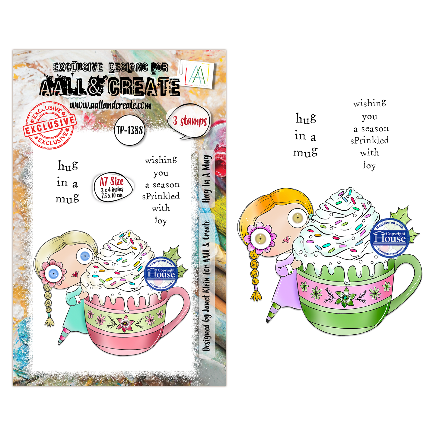 TP-1388 - A7 Stamp Set - Hug In A Mug