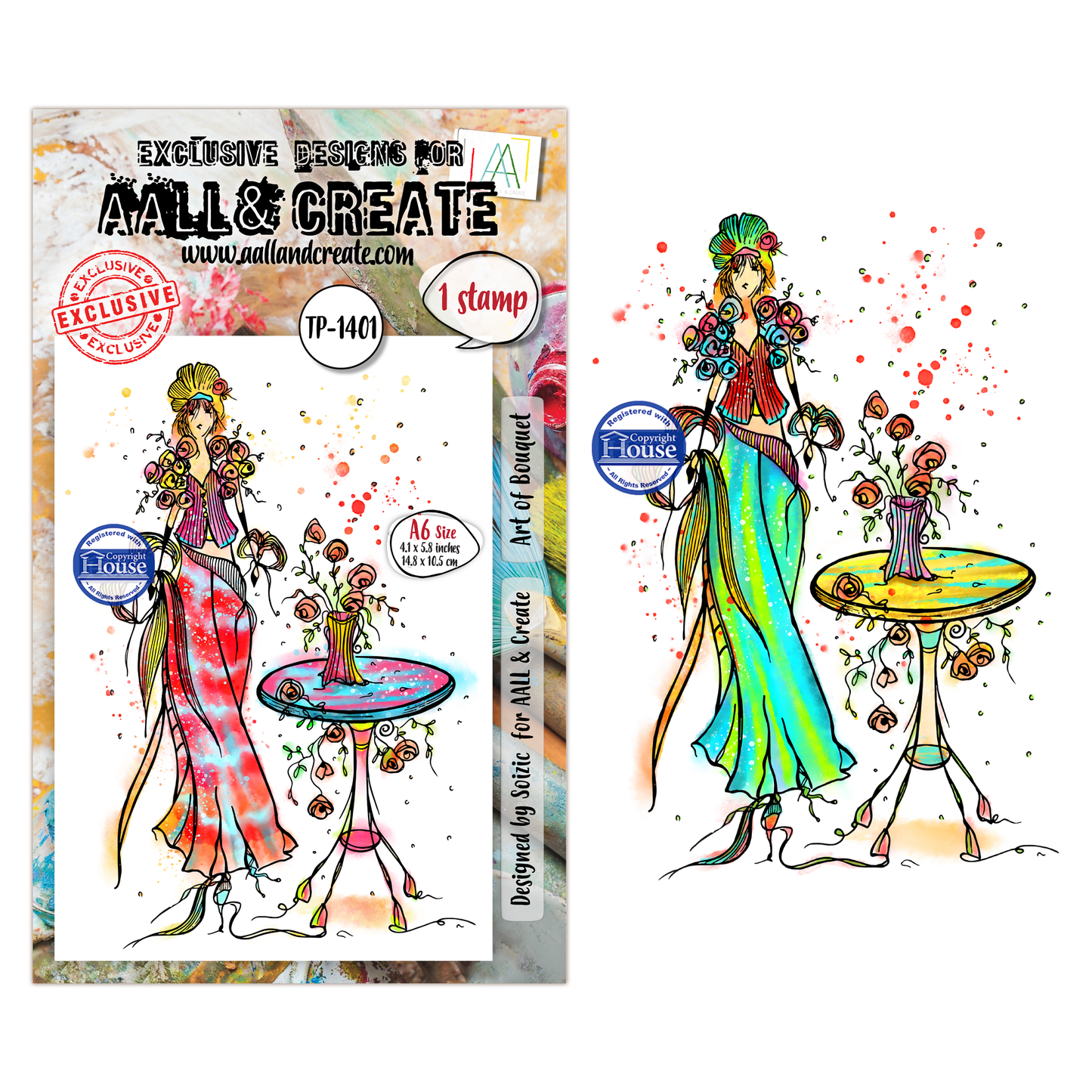 TP-1401 - A6 Stamp Sets - Art of Bouquet