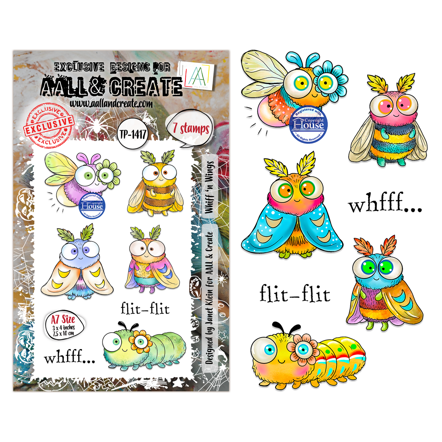 TP-1417 - A7 Stamp Set - Whiff ‘n Wings