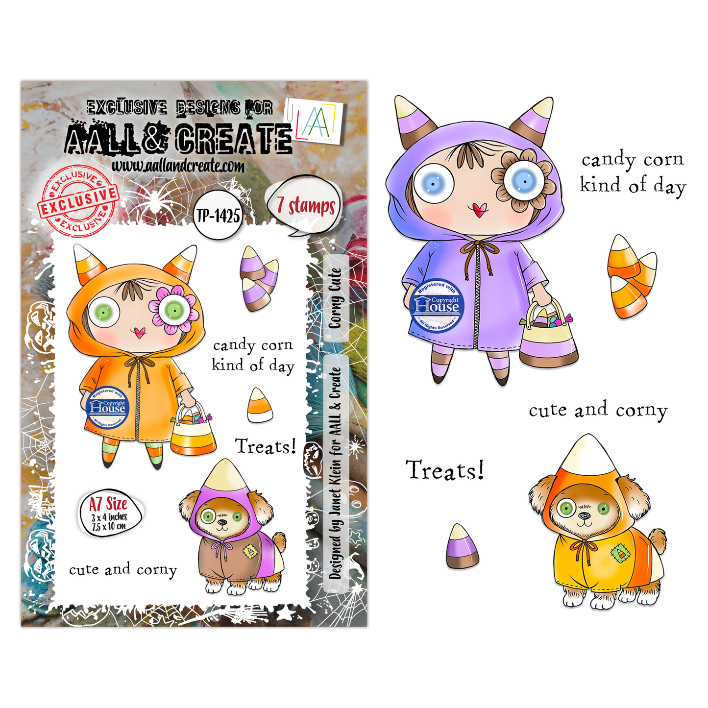 TP-1425 - A7 Stamp Set - Corny Cute