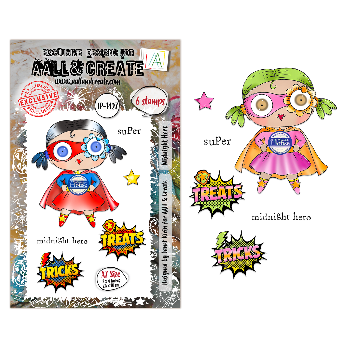 TP-1427 - A7 Stamp Set - Midnight Hero