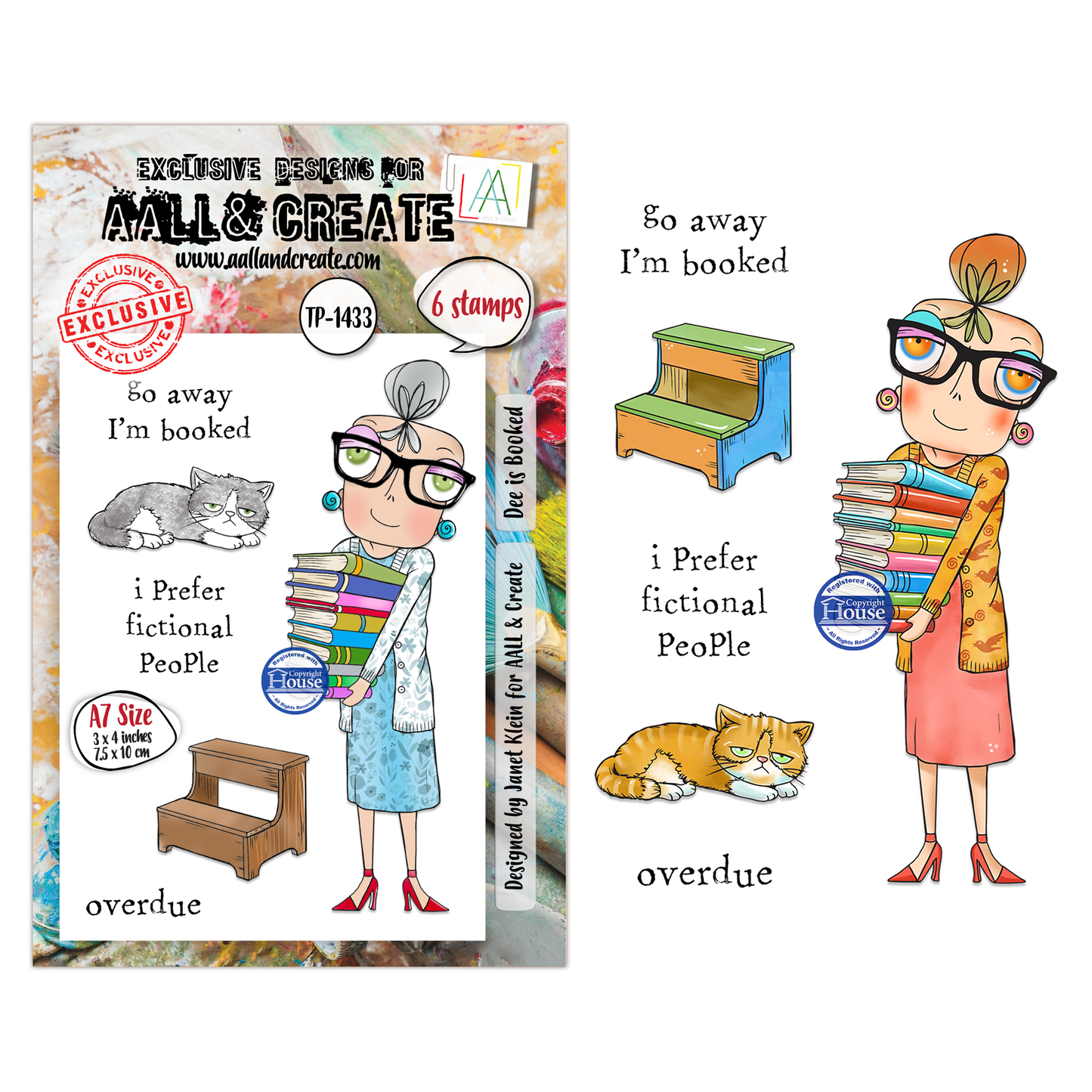 TP-1433 - A7 Stamp Sets - Dee is Booked