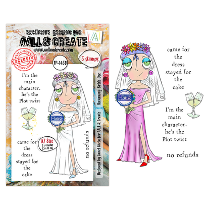 TP-1450 - A7 Stamp Set - Runaway Bride Dee