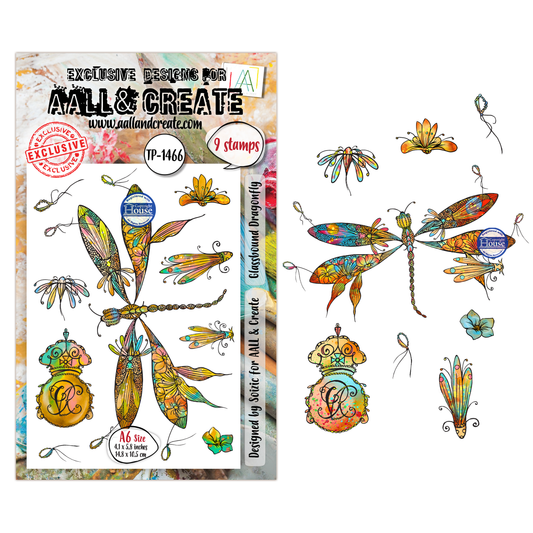 TP-1466 - A6 Stamp Sets - Glassbound Dragonfly