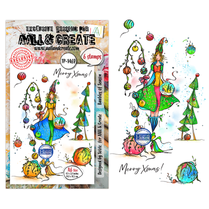 TP-1469 - A6 Stamp Set - Baubles of Season