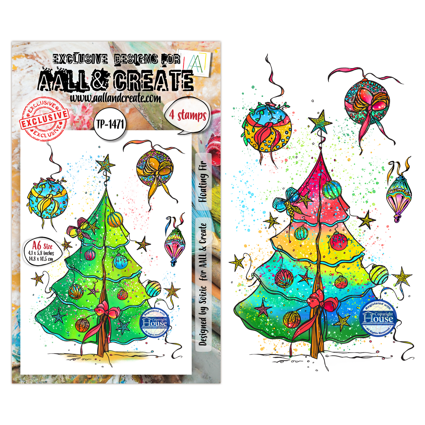 TP-1471 - A6 Stamp Set - Floating Fir