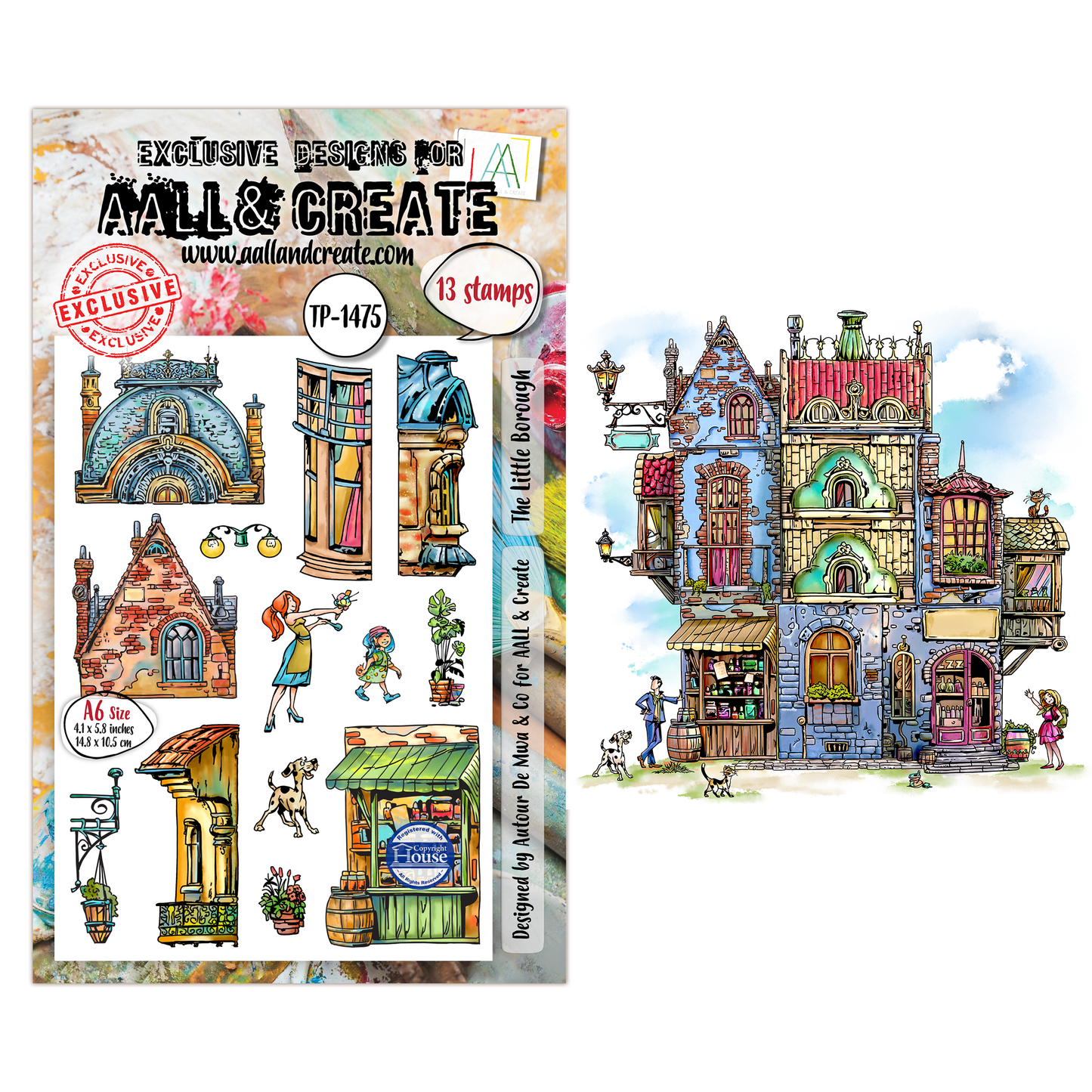 TP-1475 - A6 Stamp Set - The Little Borough