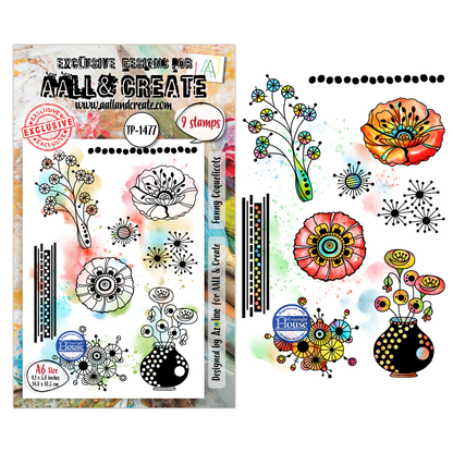 TP-1477 - A6 Stamp Sets - Funny Coquelicots