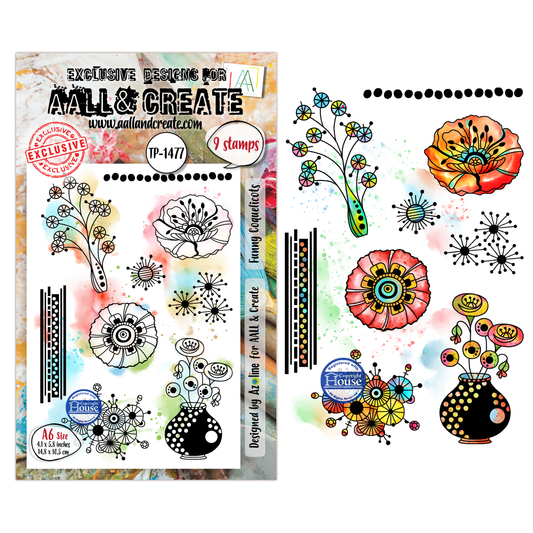 TP-1477 - A6 Stamp Sets - Funny Coquelicots