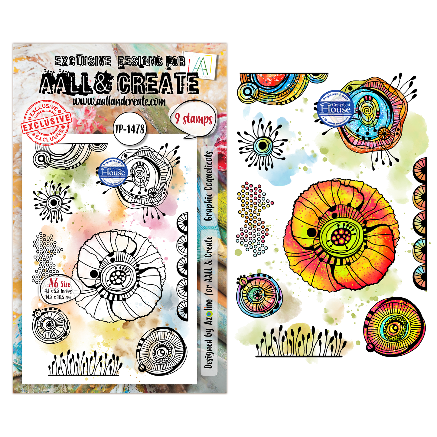 TP-1478 - A6 Stamp Sets - Graphic Coquelicots