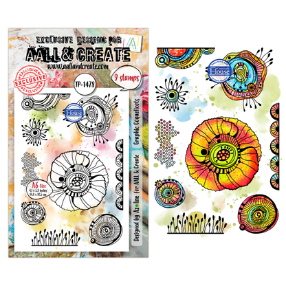 TP-1478 - A6 Stamp Sets - Graphic Coquelicots