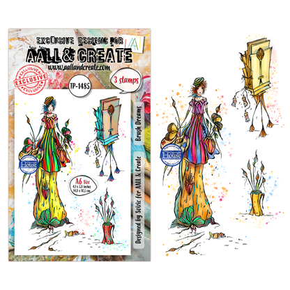 TP-1485 - A6 Stamp Sets - Brush Dreams