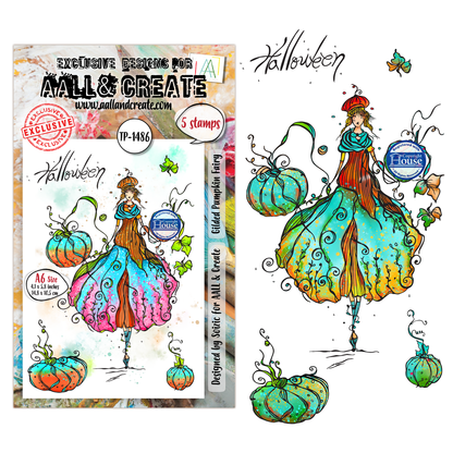 TP-1486 - A6 Stamp Set - Gilded Pumpkin Fairy
