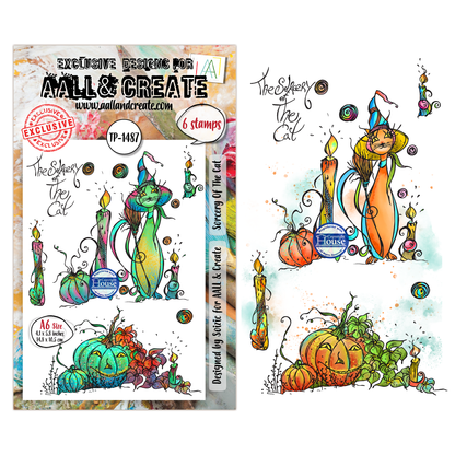 TP-1487 - A6 Stamp Set - Sorcery Of The Cat