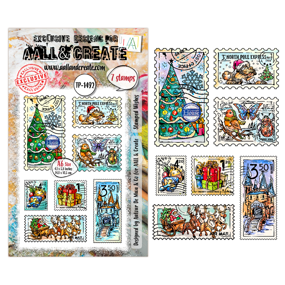 TP-1492 - A6 Stamp Set - Stamped Wishes