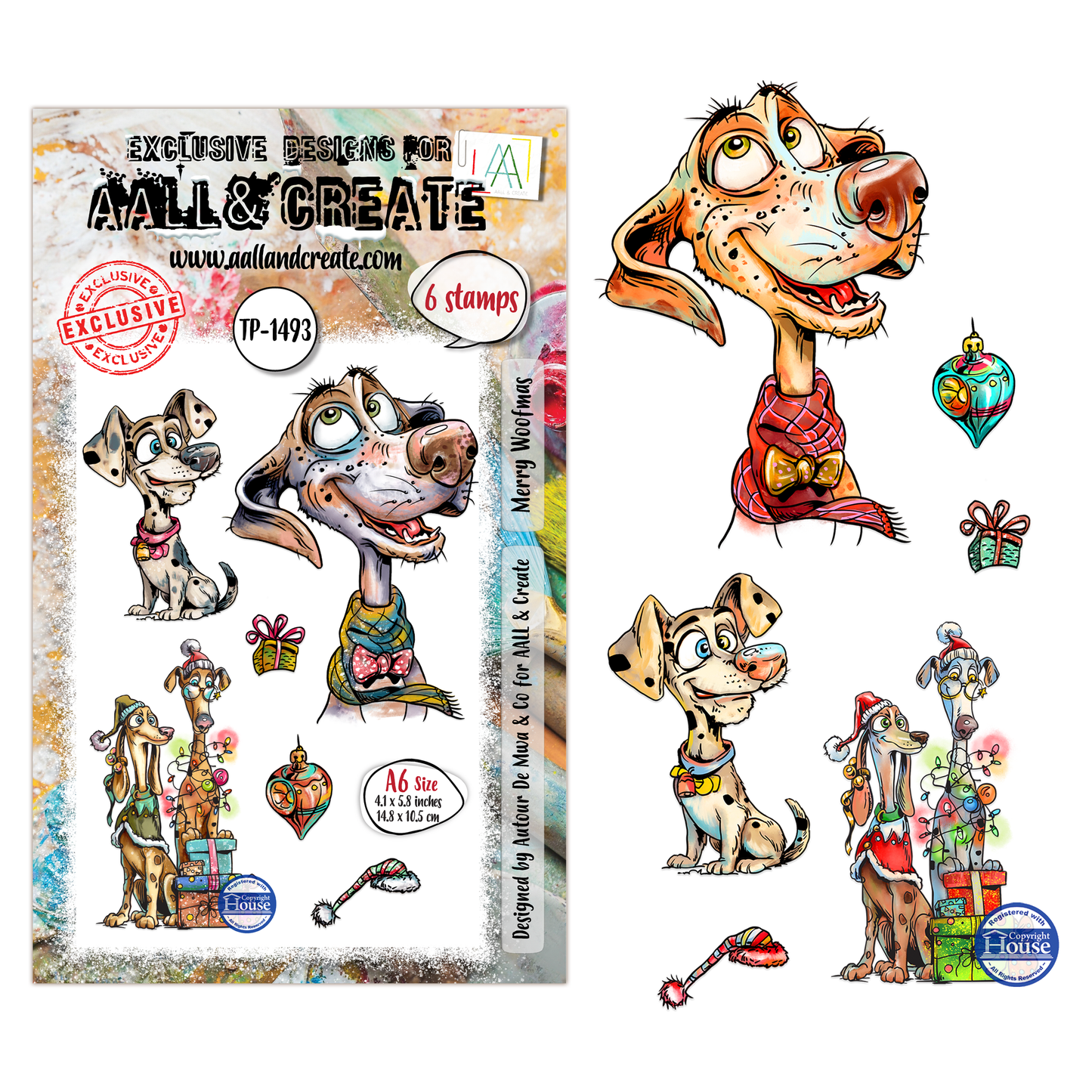 TP-1493 - A6 Stamp Set - Merry Woofmas