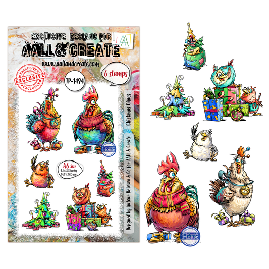 TP-1494 - A6 Stamp Set - Chickmas Chaos