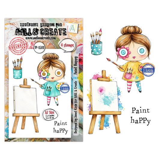 TP-1500 - A7 Stamp Set - Paint Happy