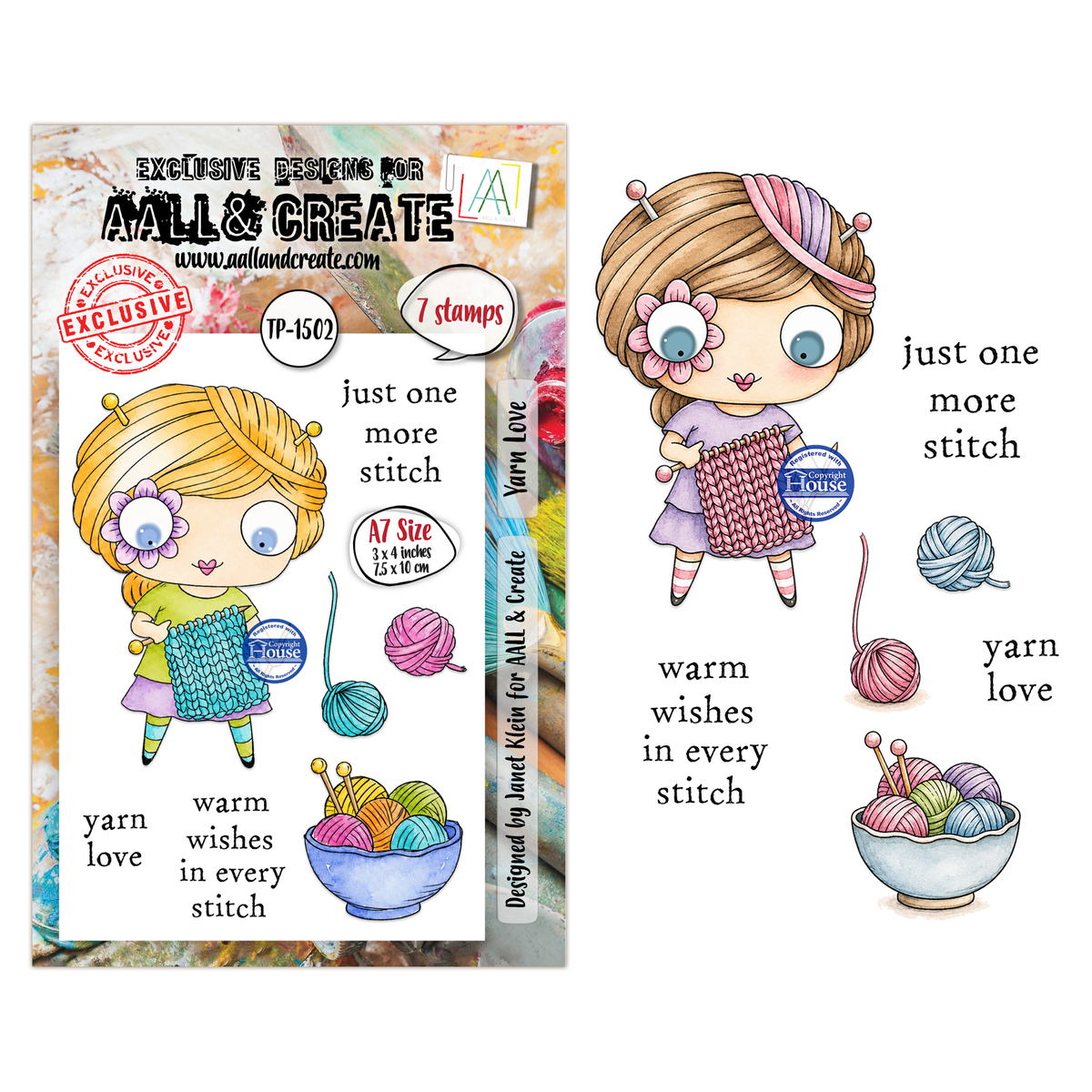 TP-1502 - A7 Stamp Set - Yarn Love