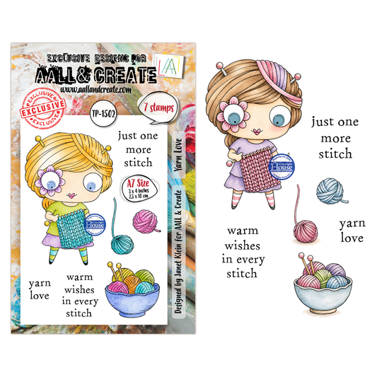 TP-1502 - A7 Stamp Set - Yarn Love