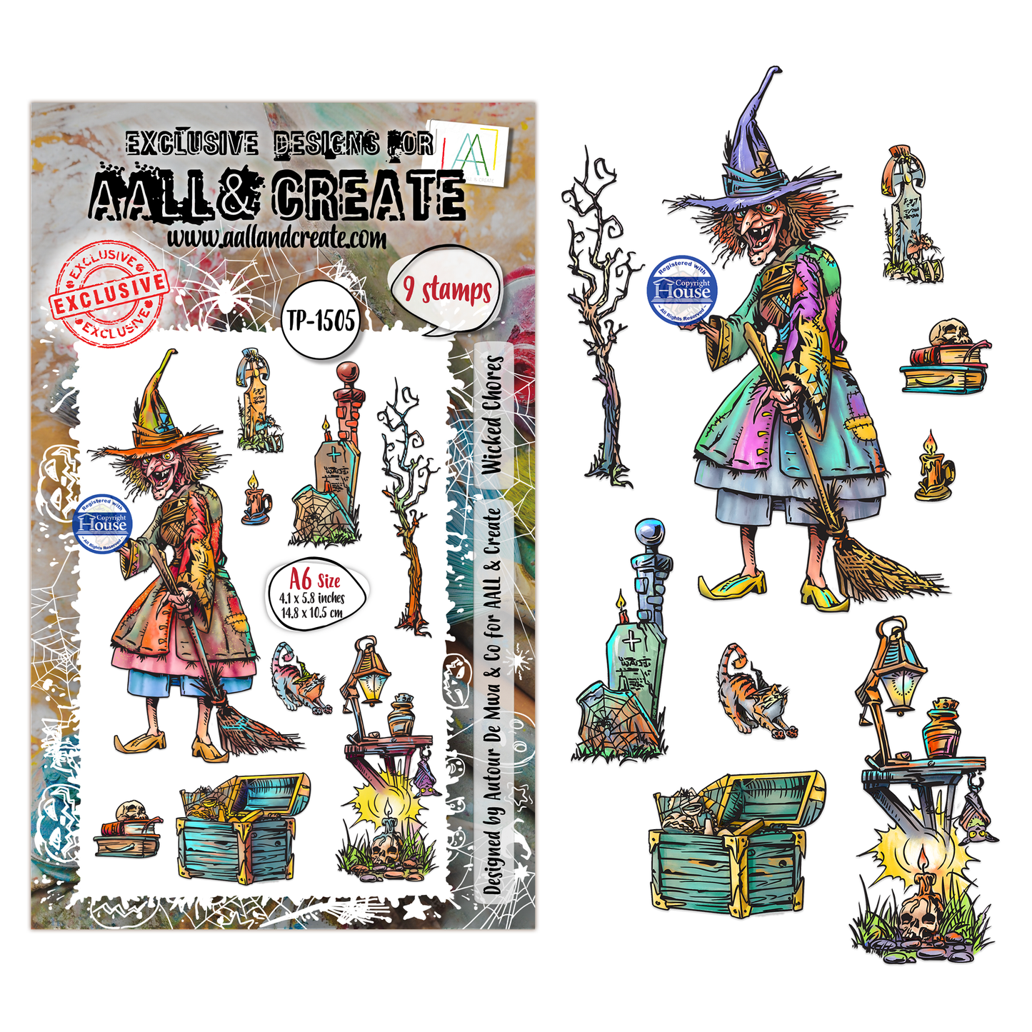 TP-1505 - A6 Stamp Set - Wicked Chores