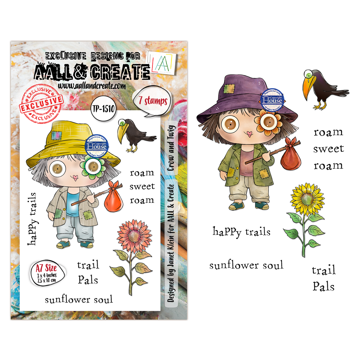 TP-1510 - A7 Stamp Set - Crow and Twig