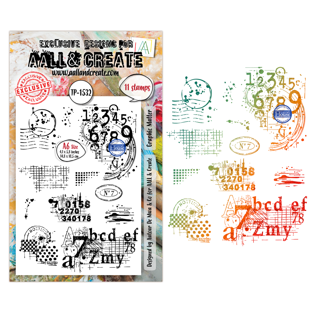 TP-1532 - A6 Stamp Set - Graphic Matter