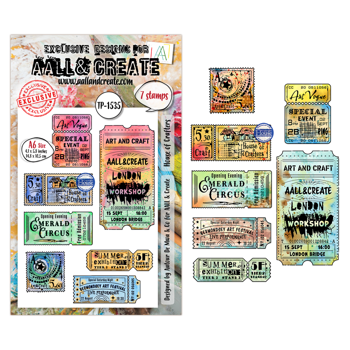 TP-1535 - A6 Stamp Set - House of Crafters