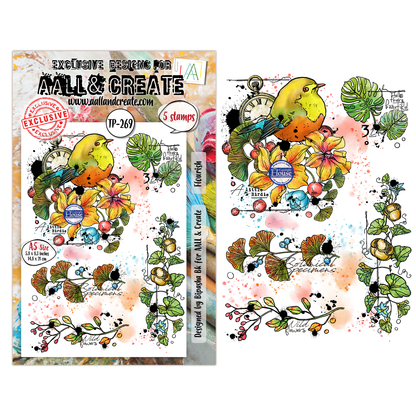 TP-269 - A5 Clear Stamp Set - Flourish