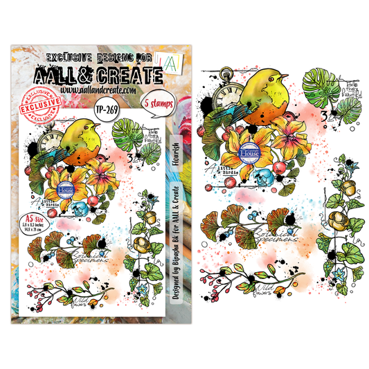 TP-269 - A5 Clear Stamp Set - Flourish