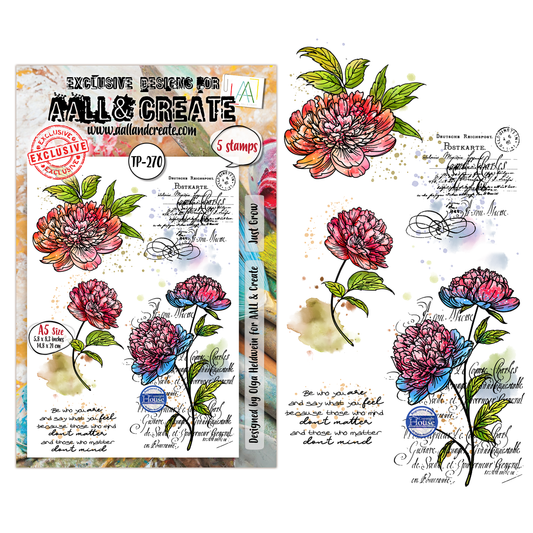 TP-270 - A5 Clear Stamp Set - Just Grow