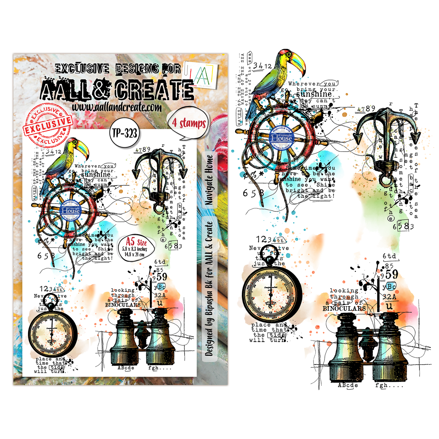 TP-323 - A5 Clear Stamp Set - Navigate Home